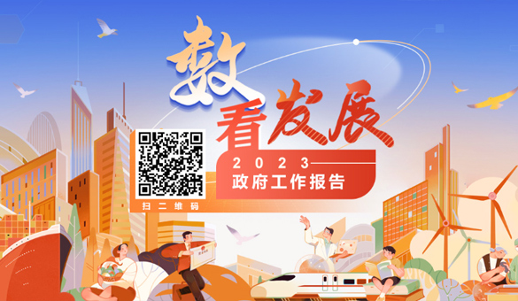 今早，政府工作报告上的二维码